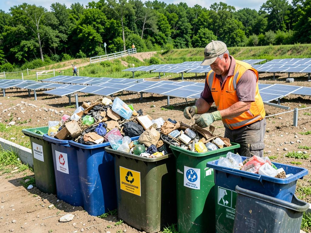 Gestione e differenziazione dei rifiuti in cantiere fotovoltaico